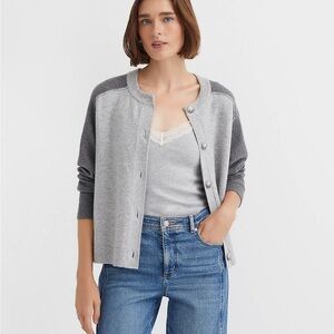 LOFT Colorblock Saddle Sleeve Cardigan - Size Small